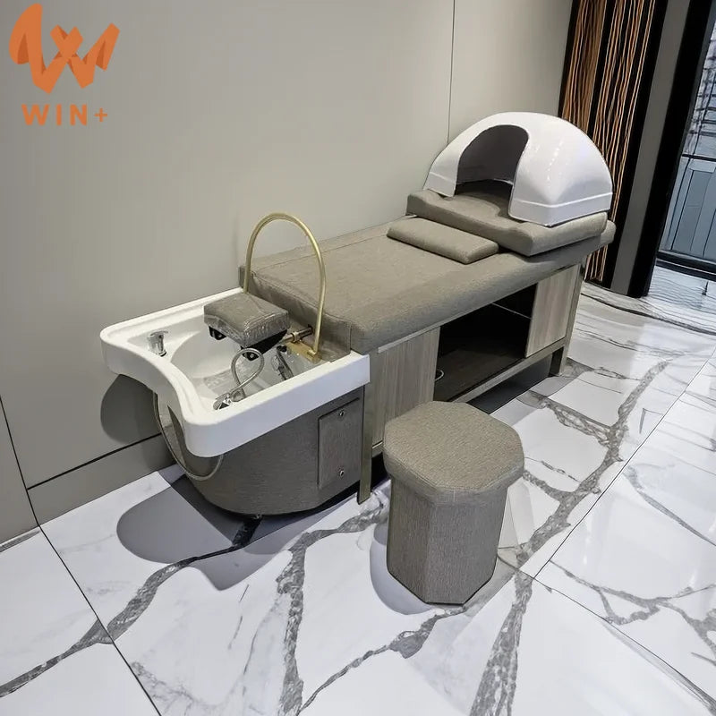 Winplus Professional Lay Down Hair Spa Head Water Therapy Hair Beauty Salon Washing Chair Thai Massage Head Spa Shampoo Bed