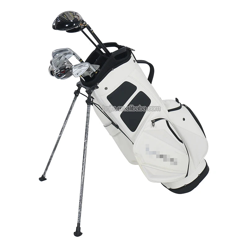 Hottest Custom Logo Vegan Leather Golf Travel Bag Hard Case with Wheels Golf Stand Bag Golf Club Bag