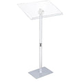 Customized Transparent Acrylic Podium Modern Design Style Small Size Detachable Feature for School Supermarket Hotel Home Bar