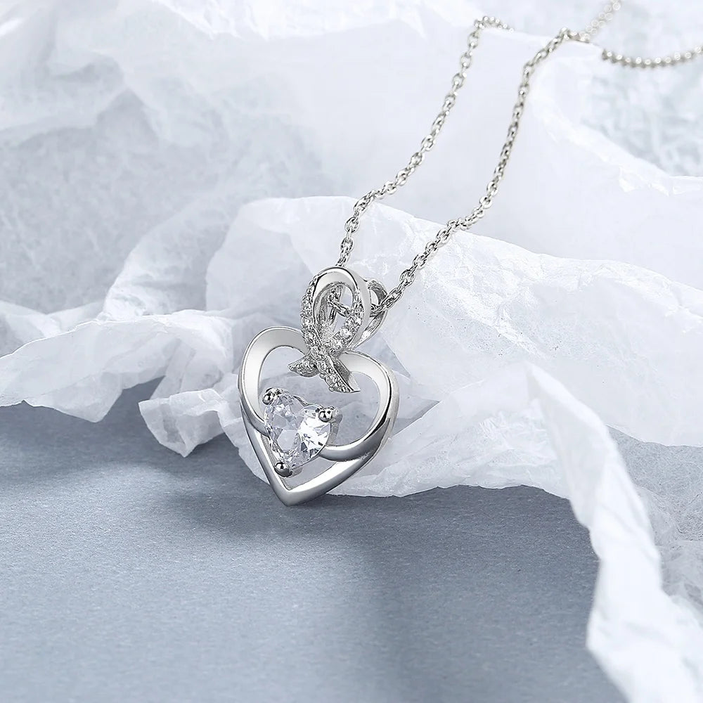 Valentine's Day New Double love Pendant Necklace Gift love You Forever