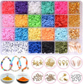 2448 Girds Charms Jewelry Handmade Diy Accessories Preppy Beads Set Polymer Clay Bracelet Making Spacer Beads Kit