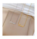 New Forever Letter Necklace Alphabet Pendant Necklace for Women Fashion Jewelry Titanium Steel Custom Logo Necklace Summer MegaBDM