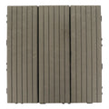 XINFENG Japan Style Interlocking Floor Tiles for Outdoor WPC Swimming Pool XF-N009 30x30cm Brushed Technics 25mm Thick 2-Year