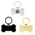 Wholesale QR Code Stainless Steel Blank Dog Tag Advertising Promotional Logo Engraved Keychain for Pet ID Name Collar Tags