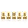RIDERACE 5Pcs/set Bicycle Copper Valve Adapter Presta to Schrader Brass Converter Mountain Bike Tire Valve Nozzle Inflator Pump