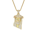 CN339  Brass Prong Setting Zircon  Pendants Iced Out Hip Hop CZ Necklace Bling Bling Jewelry