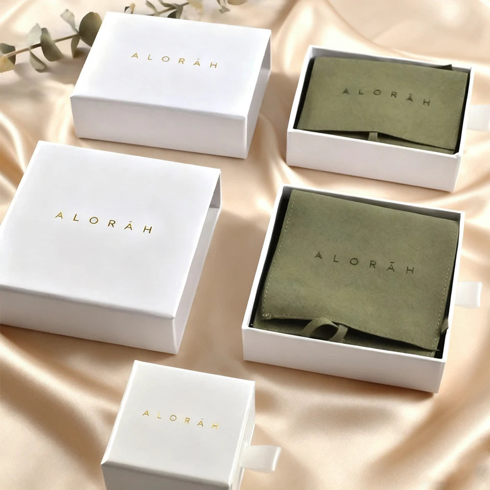 Custom Logo Printed Jewellery Packaging Boxes Jewelry White Drawer Paper Box Gift Sliding Jewelry Packaging Box
