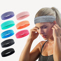 Women Men Thin Athletic Sweat Headbands Stretchy Moisture Wicking Non-Slip for Fitness Running Riding