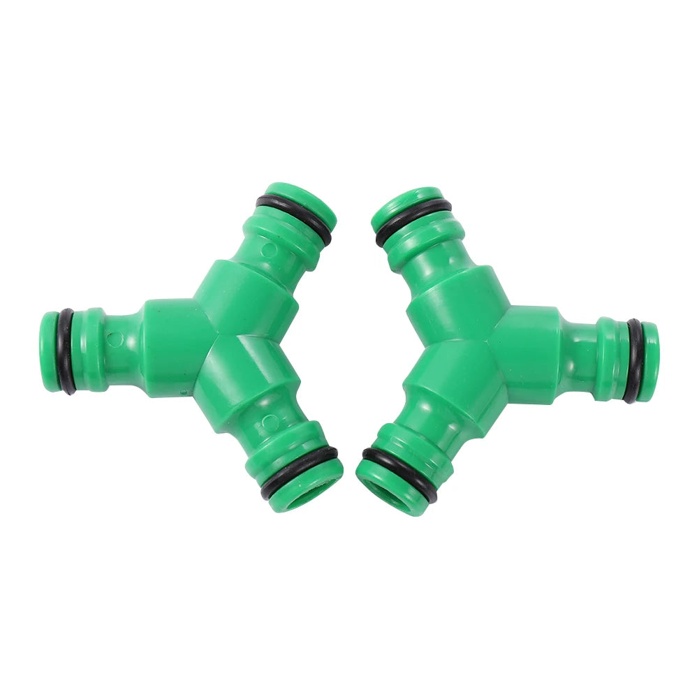 Y Shaped 3 Way Snap in Garden Hose Fittings Water Hose Diverter Accessories for Lawn Flower Farm Irrigation