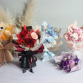 G100 Wholesale Christmas Day Gift New Design Handmade Dried Preserved Rose Eternal Flower Bouquets