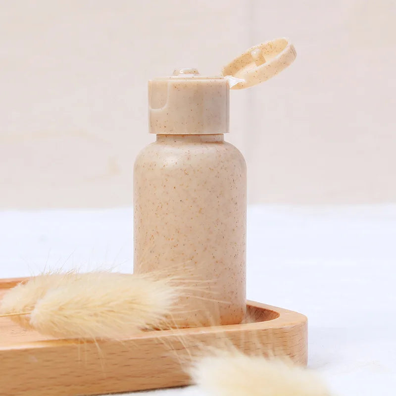 2022 30ml Eco Friendly Biodegradable Wheat Straw Plastic Mini Shampoo Bottle Screw Cap Traveling Personal