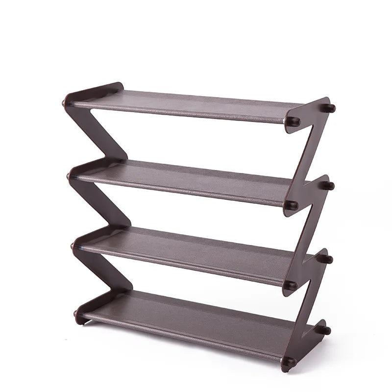 Simple Assembly Plastic Shoe Rack Bedroom Z-type Tier Shoe Rack High Heels Sports Shoes Cabinet Organizer