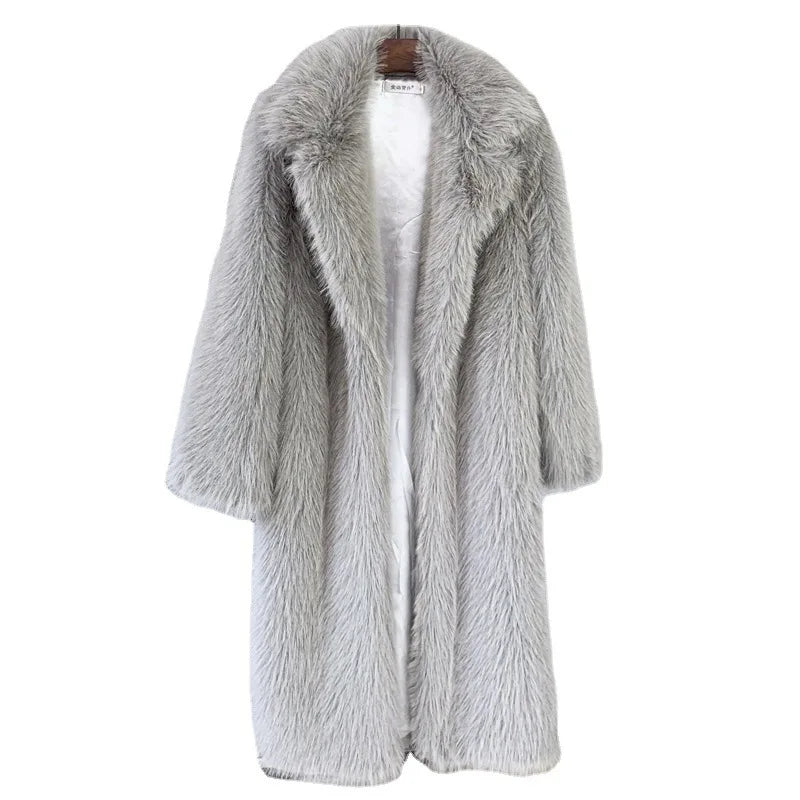 Hot Seller Wholesale High Quality Faux Fur Jacket for  Women Long Style Faux Fur Jacket