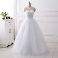 Custom Plus Size Cheap O-Neck Wedding Dresses 2021 Vestido De Noiva New Arrival Simple Lace Embroidery Ball Gown Wedding Dress