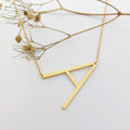 Letter Charms for Jewelry Making Simple Design Chain Necklace Capital Letters a Pendant Gold Silver Jewelry