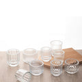 Thick Wall Heavy Bottom Cylinder Glass Candle Holders with Screen Printing