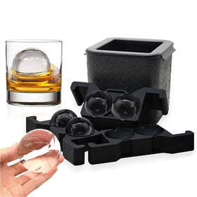 Factory Price Large Stock Promotional 4 Cavity Crystal Clear Ice Ball Making System Can Produce 4pcs Ice Balls with No Bubbles