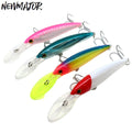 NEWMAJOR 12/14/16cm Floating Minnow Lure Fishing Trolling Lure Treble Tuna Hook ABS Plastic Mackerel Tuna Bait STREAM Topwater