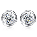 Elegant Real s925 Sterling Silver CZ Stud Earrings Beautiful Stud Earrings for Girlfriend