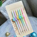 Rainbow Cake Candles for Birthday Decoration Twist Candles Strip Fresh 6 Pcs Colorful Cute Birthday Candles