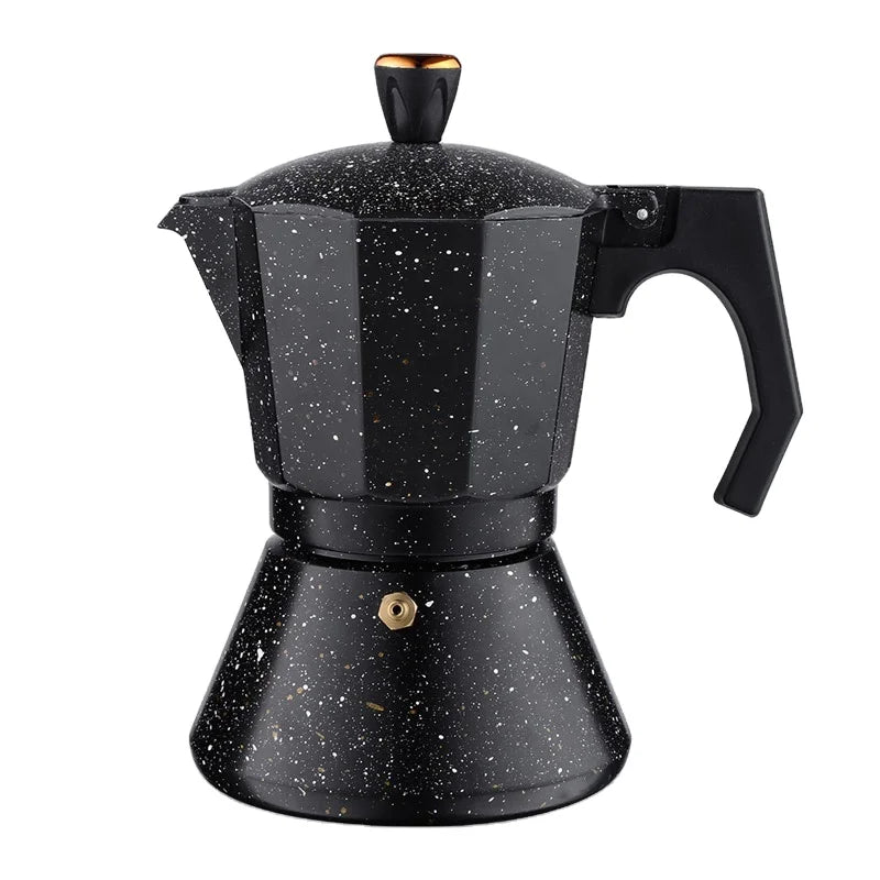 New Arrival Stovetop Espresso Maker Pot 6 Espresso Cup Black - Aluminum Coffee Maker Moka Italian Espresso Coffee Maker MegaBDM