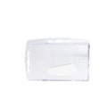 Bestom Two-in-One Horizontal & Vertical Clear PS Plastic Transparent Office ID Badge Card Protector Holder Premium Accessory