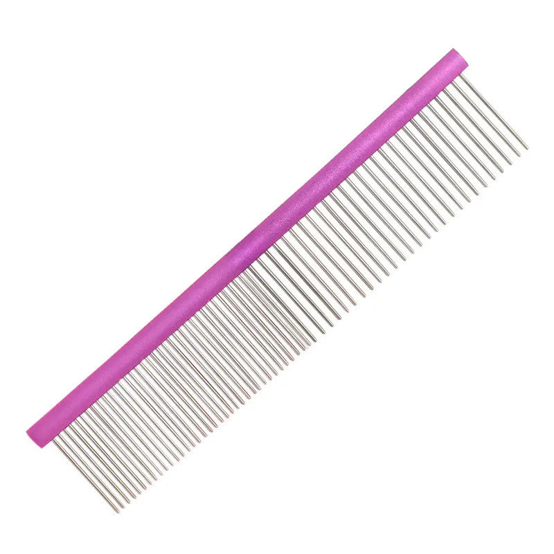 Pet Grooming Comb for Long and Short-Haired Dogs Cats Knots Mats & Loose Hair Removal Professional Dog Combs