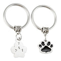 Personalized Vintage Metal Keychain Cat Paw Dog Footprint Pendant 304 Stainless Steel Fashion Cartoon Customized Pet Jewelry
