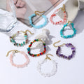 New Fashion Bohemian Adjustable Bracelet Natural Crystal Gemstone Beaded Gravel Healing Raw Stone for Wedding
