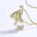 Fashion Customizable Beautiful Simple Jewelry Stainless Steel Heart Cubic Zircon Gemstone Pendant Necklace Wholesale