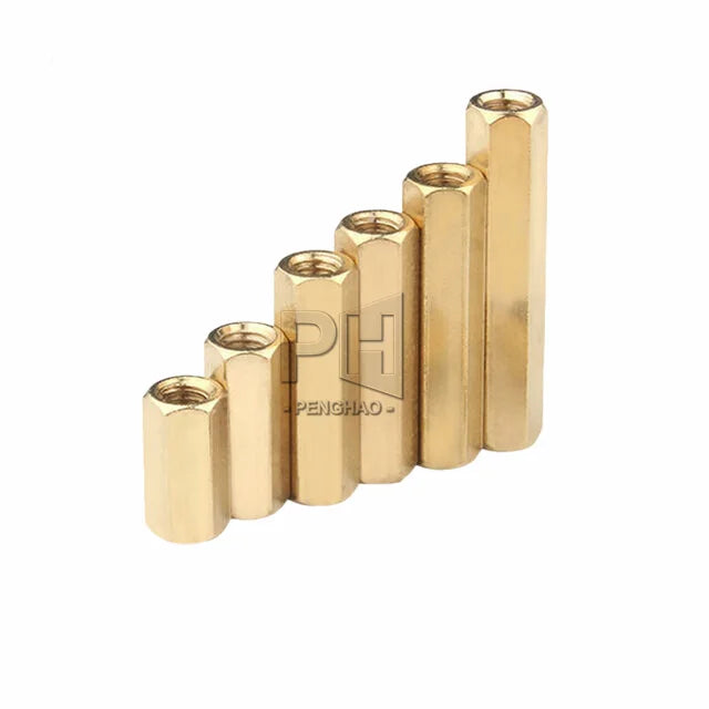 M4 Hexagon Double-pass Hexagon Copper Column Flat Head Hollow Straight Hole Chassis Main Board Isolation Column