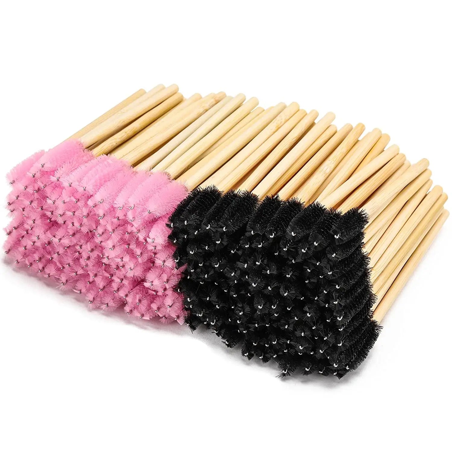 Private Label Wooden Handle Eyelash Brush Bamboo Lash Mascara Brush Customizable Makeup Tool