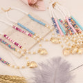 2024 INS New Fashion 18K Gold Non-fading Bohemian Terracotta Necklace Stainless Steel Handmade Pearl Necklace