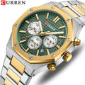 CURREN 8440 NEW Sport Quartz Watches Men Fashion Watch Casual Stainless Steel Bracelet Wristwatches with Luminous Hands