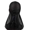 Wholesale Active Wear Mesh Cap Lightweight Breathable Long Tail Mesh Durag Sports Head Wrap for Workouts and Fitness
