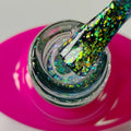 Sparkle Chameleon Stay Shiny Snowflake Aurora Holographic Nail Flakes Platinum Top Coat Holographic Glitters Gel Topcoat