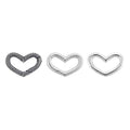 Plain Twist Shape 925 Sterling Silver Heart Lock Spring Push Gate Charm Holder Snap Connector for Necklace Bracelet Jewelry