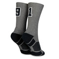 Quality Crew Fashion Team Number Embroidery Kinnting  logo Print  Designer Sport Terry Custom Socks