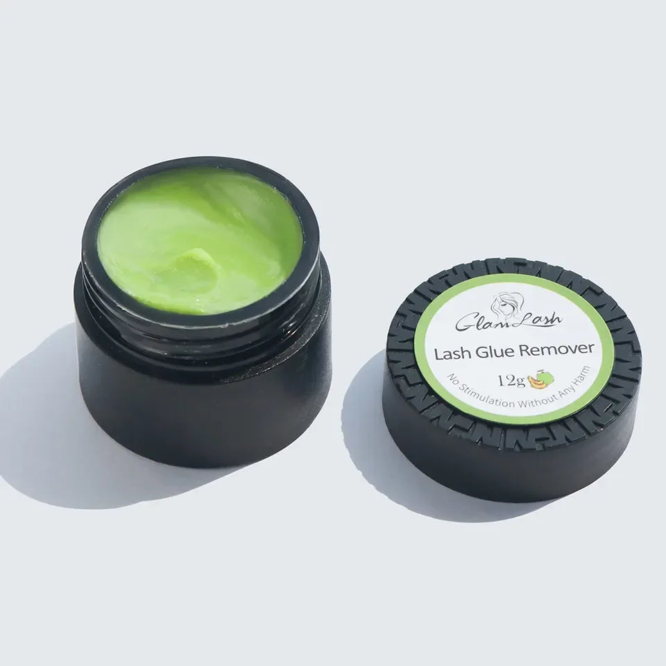 GLAMLASH 12g Fruit Flavour Gel Cream Lash Extension Adhesive Eyelash Glue Remover Wholesale Eyelash Cleaning Solution