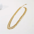 IVIAPRO Jewelry New Arrival Wholesale Stainless Steel 18K Gold Plated Layered Chain Choker Necklace for Women