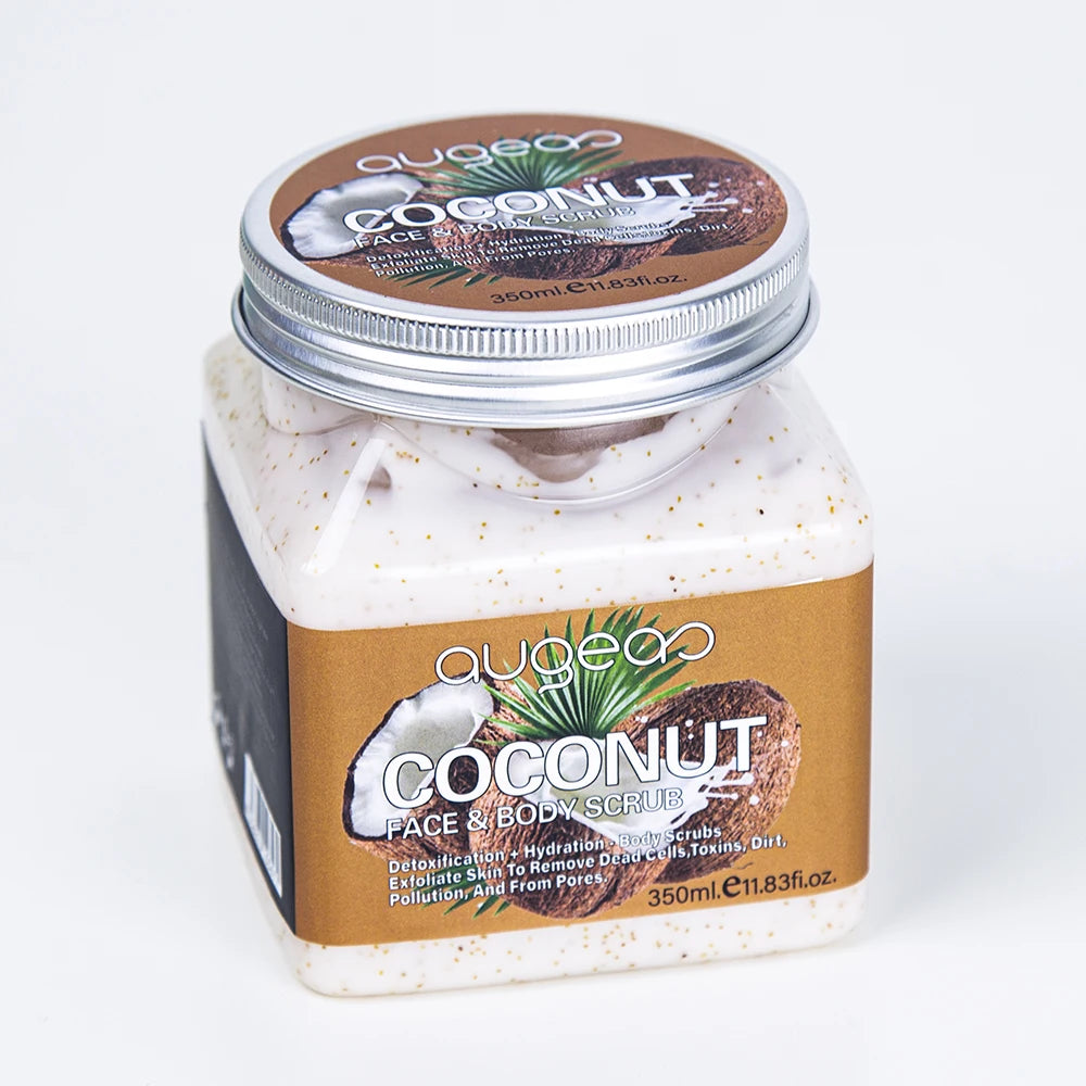 In Stock Hot Sell Coconut Foaming Cheap Skin Care Exfoliator Soften Sugar Whitening Body Scrub