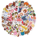 50PCS Cardcaptor Sakura Anime Sticker for Girls Bottle Notebook Skateboard Clow Card