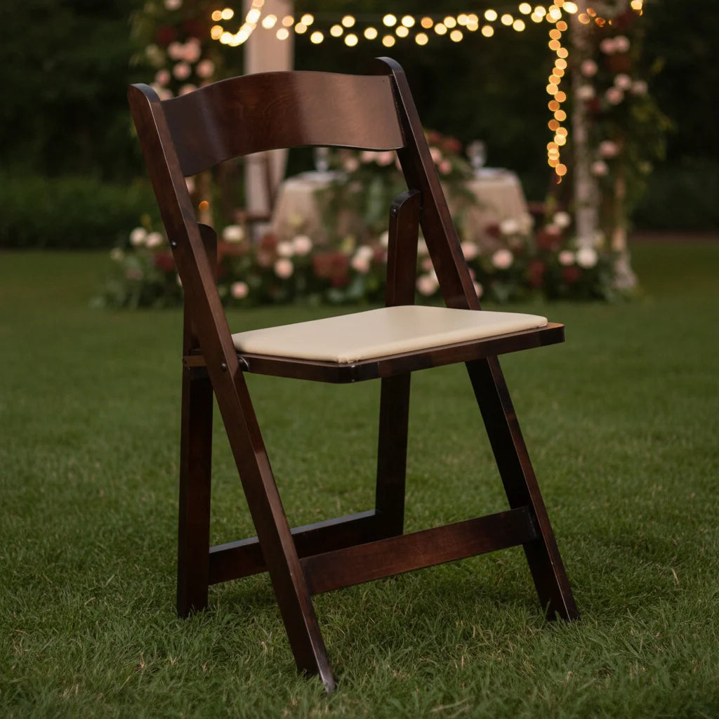Wholesale Wooden Folding Chair Wedding Banquet Outdoor Party Stackable Event Furniture