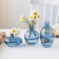 Modern Light Luxury Mini Three-piece Set Small Vase clear Glass Aromatherapy Vase Color Set Living Room Dining Table Glass Vase