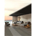 All Modern Rattan Outdoor Furniture Patio Furniture Teak Sofa and Table Set With Teak Coffee Table