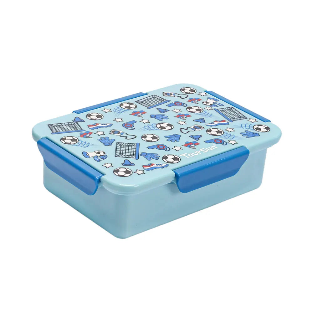 Cute Cartoon Plastic Lunch Box for School Kids BPA-Free Microwave Heatable Food Container with Plastic Lid Bento Style