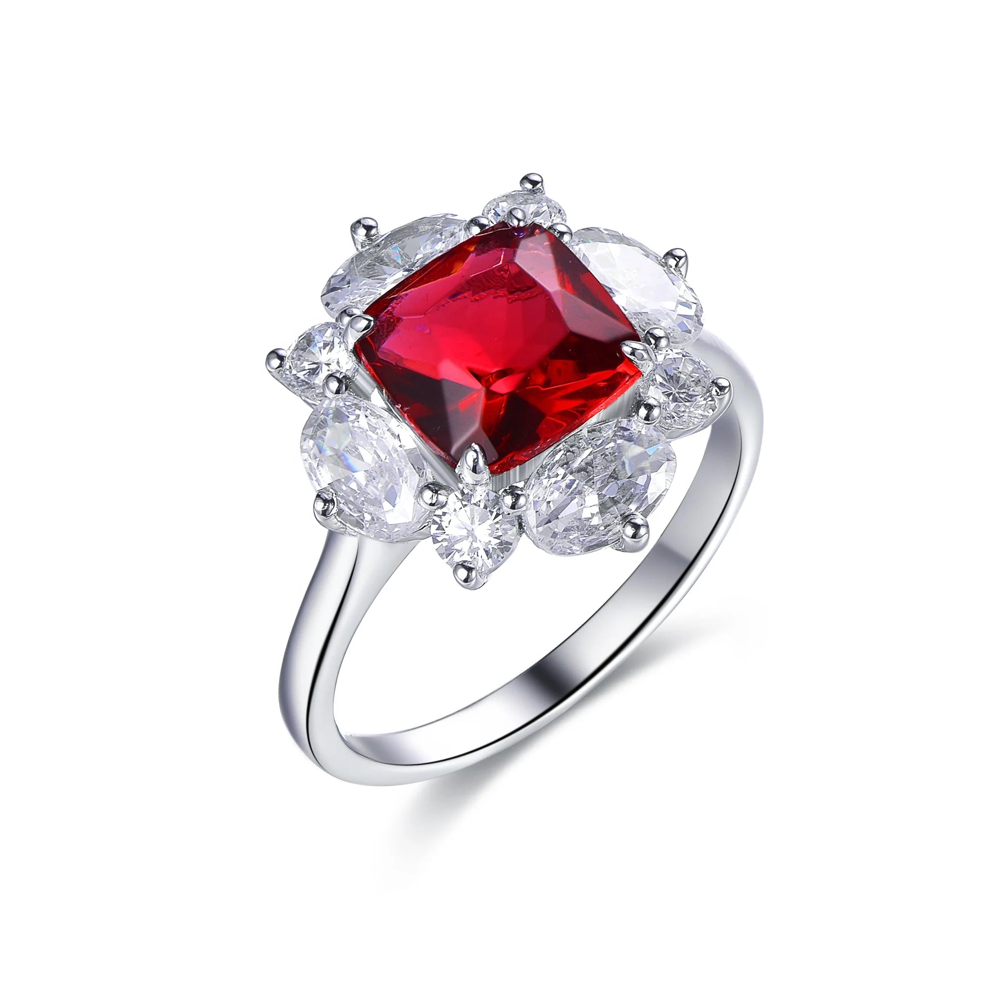 Dubai Gold Engagement Rings 18 k Gold Plated Diamond Engagement Ring 14k White Gold Plated 925 Silver Engagement Ring