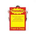 Supermarket Shopping Mall Product Promotion Discount Adhesive Posters Customized Digital Printing Art/Offset Paper Varnishing
