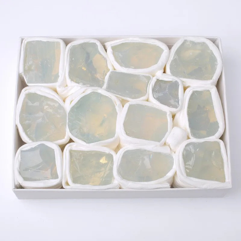 HZ Natural Quartz Opalite Healing Raw Gemstone Mineral Specimen for Home Decor Energy Stone