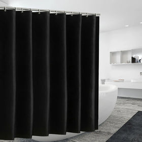 Factory Price Black Shower Curtain Liner 220x200cm Hotel Quality Fabric Rust Resistant Grommets Water Resistant Curtains